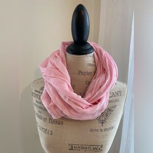 Light pink infinity scarf
